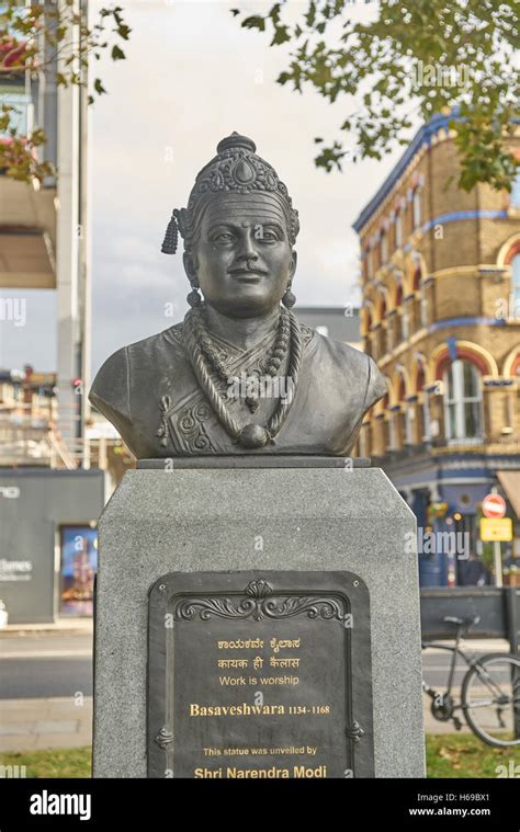 statue of Basava 12th-century Indian philosopher London Stock Photo ...