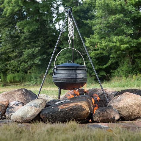 Lehman's Campfire Cooking Kettle Pot - Cast Iron Potje Dutch Oven with ...