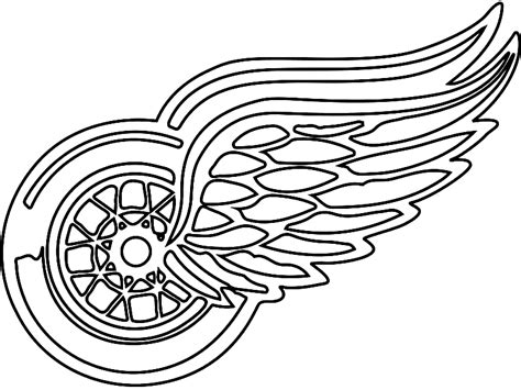 Detroit Red Wings Logo Coloring Page - Free Printable Coloring Pages