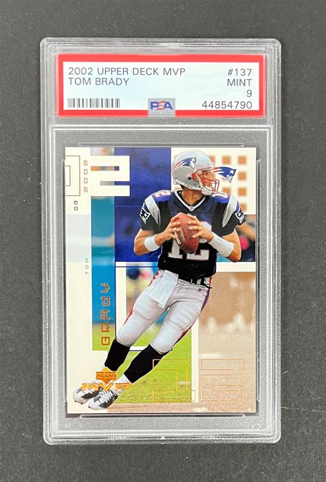 Lot Detail - Tom Brady 2002 Upper Deck MVP Card PSA 9