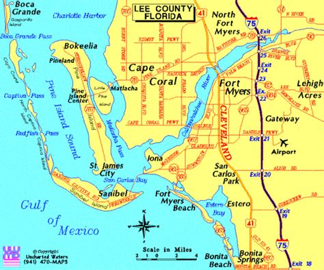 Map Of Florida Showing Cape Coral - Map