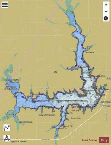 Lake Thunderbird Fishing Map | Nautical Charts App