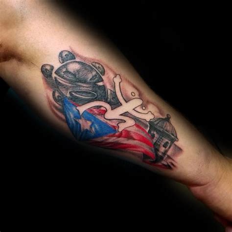 50 Puerto Rican Flag Tattoo Ideas For Men - Puerto Rico Designs