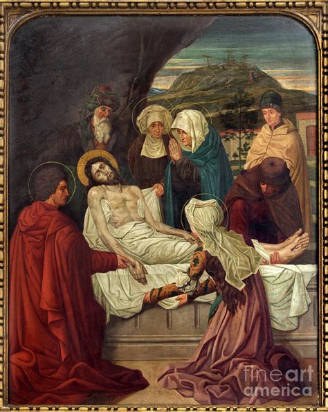 The painting of Burial of Jesus Photograph by Jozef Sedmak