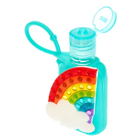 Bedazzled Rainbow Holder with Anti-Bacterial Hand Sanitizer | Claire's US