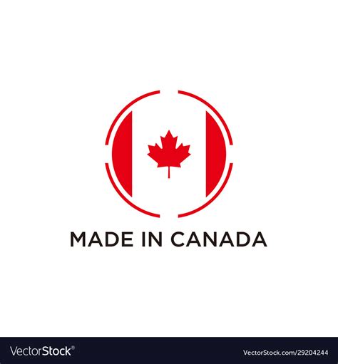 Logo design concept made in canada template Vector Image