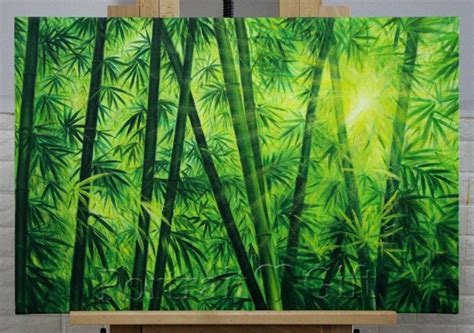 Bamboo Oil Painting from Photo - Portrait Gift