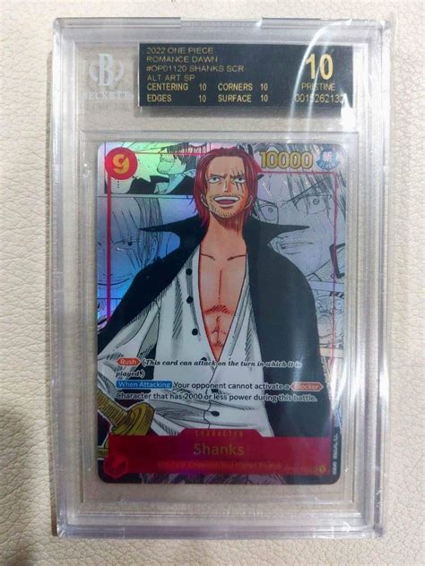 One piece card game tcg manga shanks balck label, Hobbies & Toys, Toys ...