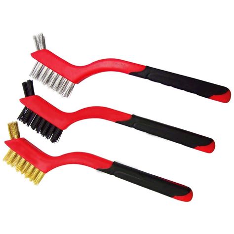 3PC 2-IN-1 MINI WIRE BRUSH SET TOOTHBRUSH STYLE | FUM Tools