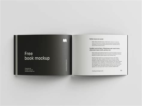 Free landscape book mockup - Mockups Design