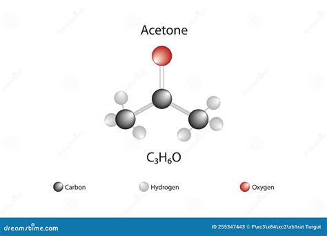 Chemical Formula of Acetone. Stock Vector - Illustration of molecule ...