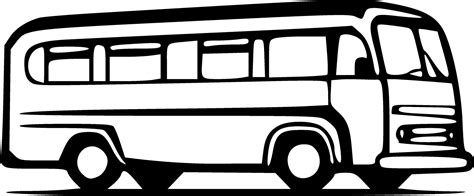 Bus black white vector illustration 25257175 Vector Art at Vecteezy