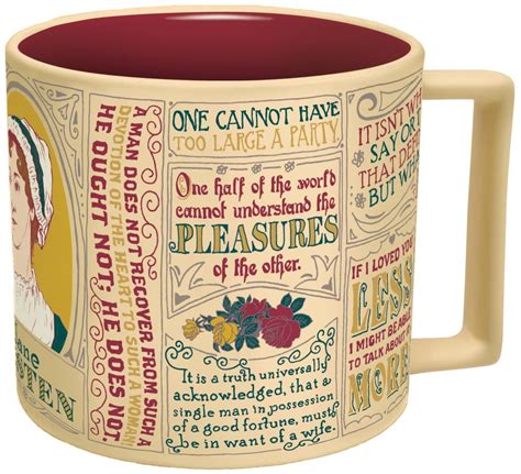 Amazon.com | Jane Austen Coffee Mug - Austen's Most Famous Quotes and ...