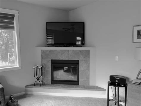 Awkward corner fireplace no more — ULLE Studio Interior Design