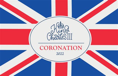 King Charles III coronation 2022 - poster with lettering text and ...