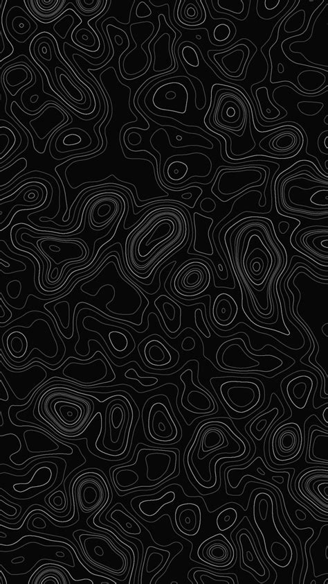 Black and White topographic wallpaper - Mobile Abyss