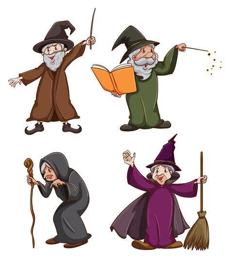 Witch and wizard 295833 Vector Art at Vecteezy