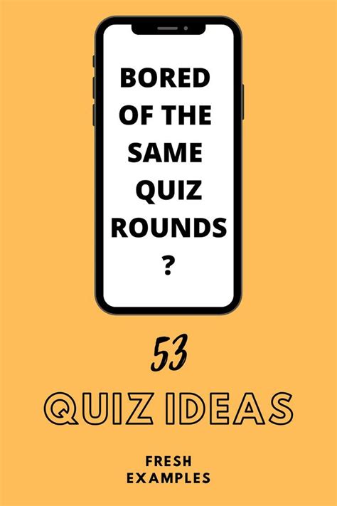 Quiz Round Ideas: 54 Quick, Fun & Easy Examples | Games & Trivia ...