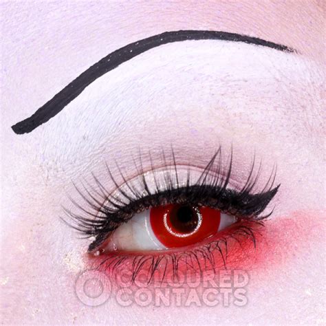 Red Vampire 90 Day Colored Contacts, Halloween Twilight Lenses