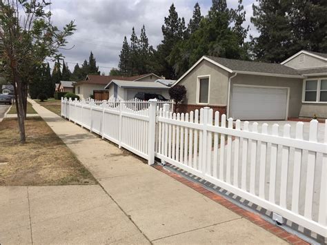 Vinyl Picket Sliding Gates - Vinyl Fence 4 Less