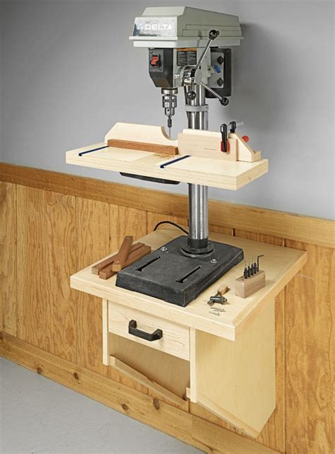 Wall-Mounted Drill Press Table | Woodworking Project | Woodsmith Plans