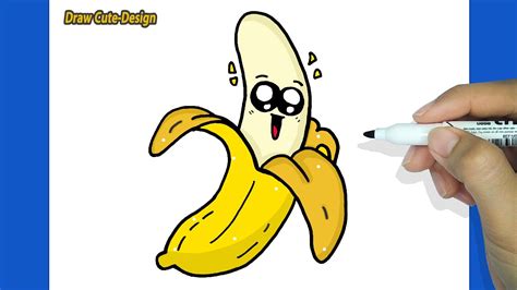 HOW TO DRAW A CUTE BANANA, EASY DRAWING - YouTube