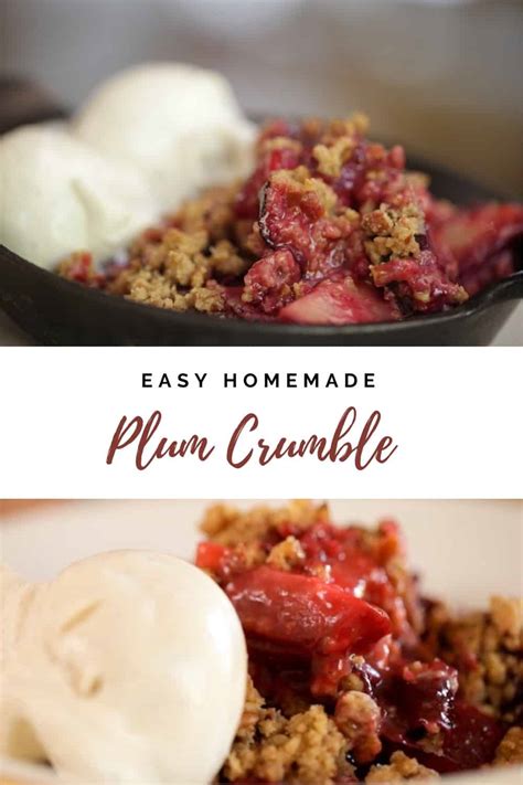 Easy Plum Crumble Recipe | Entertaining with Beth