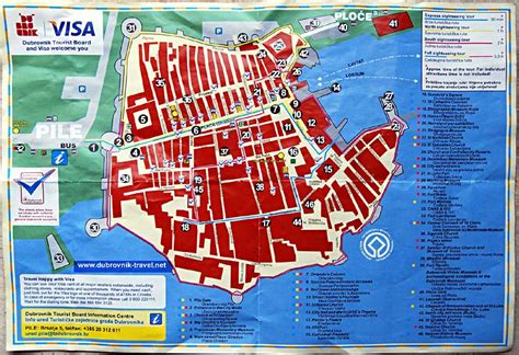 Visitors Map of Dubrovnik