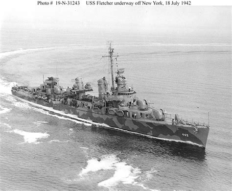 The Pacific War Online Encyclopedia: Fletcher Class, U.S. Destroyers