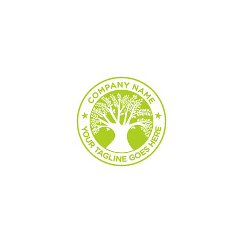 Green Tree logo template vector. Green Tree logo concept simple and ...