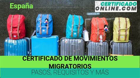 ᐈ Certificado de Movimientos Migratorios 【Requisitos, Pasos y MÁS】