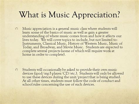 Music I Expectations, Policies and Procedures - ppt download