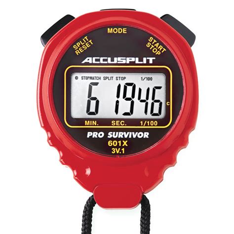 Accusplit Pro Survivor Stopwatch, Red