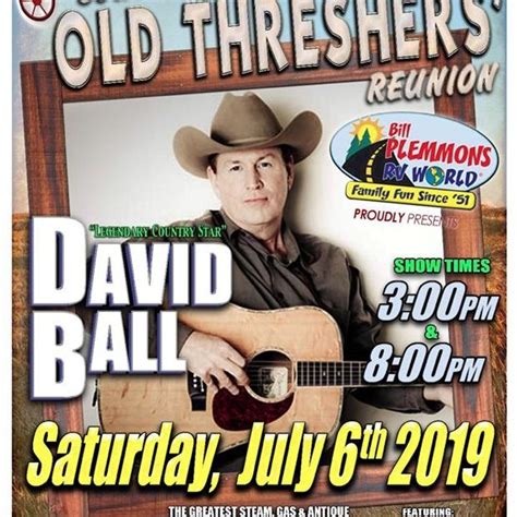 Bandsintown | David Ball Tickets - 48th Annual Thresher's Festival, %{eventStartTime}