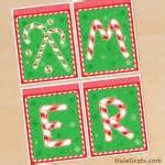 FREE Printable Christmas Candy Cane Party Banner