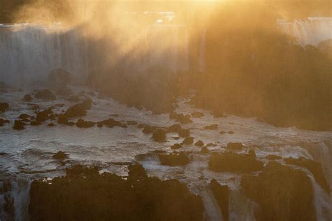 Beautiful Landscape Of Big Waterfall Set On Green Atlantic Rainforest Photograph by Cavan Images ...