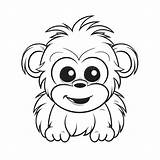 Mewarnai Monyet Mamalia Menggambar Buku Pngegg Sketch Coloring Page sketch template