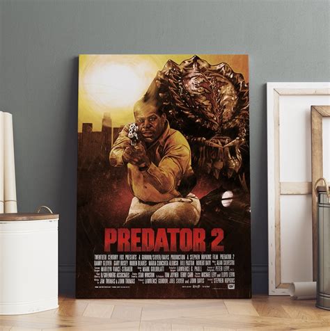 Predator Poster Arnold Schwarzenegger Classic Movie Wall Art Rolled ...