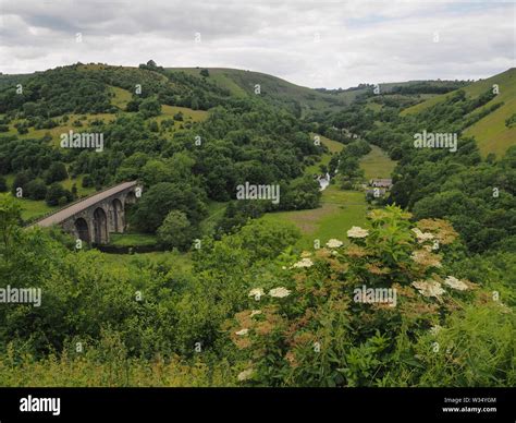 Headstone Viaduct at Monsal Head and now part of the Monsal Trail Wye valley, Peak District, UK ...