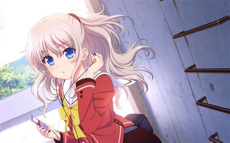 Tomori Nao, anime, simple background, Charlotte (anime), anime girls ...