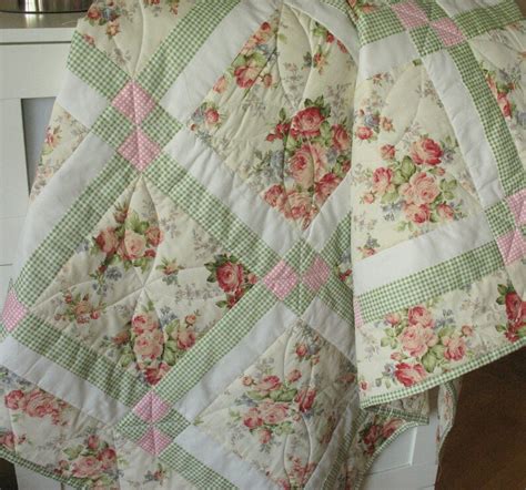 Handmade patchwork quilt in the style of shabby chic. Wedding | Etsy