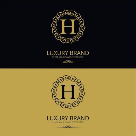 Free Vector | Luxury brand letter h logo