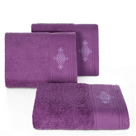 THREE Luxury purple towels with embroidery purple towel | Etsy