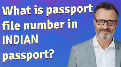 What is passport file number in Indian passport? - YouTube