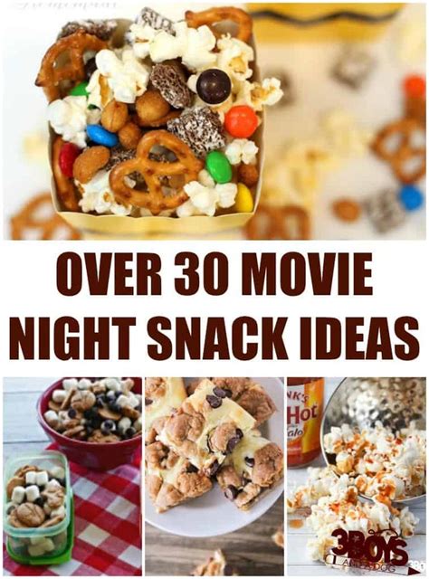 Over 35 Movie Night Snack Recipes and Ideas | Movie night snacks food ...