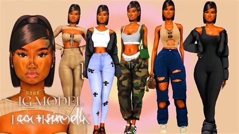 The Sims 4 Instagram Baddie Lookbook CC Folder + Sim Download. Pt.2 ...