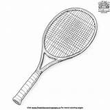 Tennis Racket Coloring Pages sketch template
