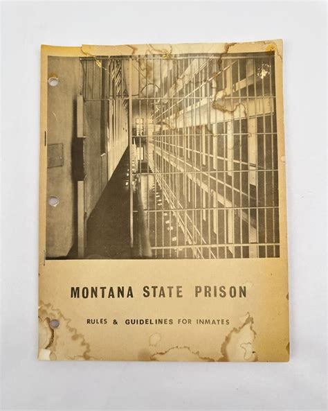 Montana State Prison Rules Guidelines For Inmates