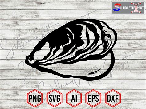 Shell Silhouette 2 Oyster Shell Svg Shell Svg Clipart - Etsy UK