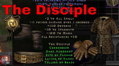 D2R Upgraded Sets - The Disciple (5 Piece Set) - YouTube